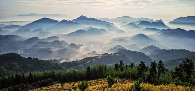 长宁县-大自然-风景-摄影-雾 图片素材