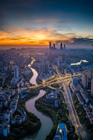 我要上封面-日出-夜色-城市色彩-风光 图片素材