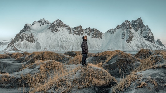 冰岛-欧洲-雪山-风光-森林 图片素材
