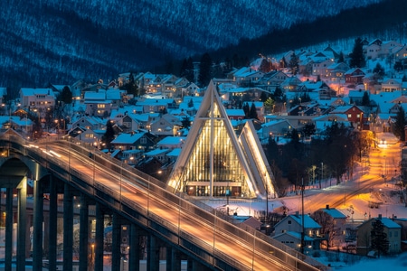 桥-夜景-夜色-挪威-北欧 图片素材