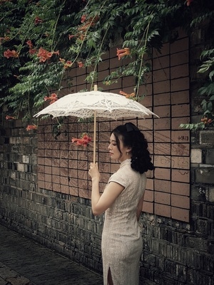 中国风-人像-手机摄影-美好-旗袍 图片素材