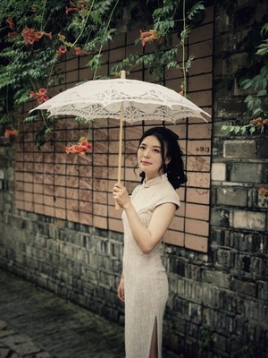 中国风-人像-手机摄影-美好-旗袍 图片素材