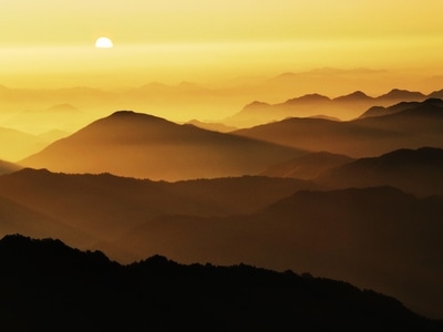 括苍山-日出-风光-色彩-风景 图片素材