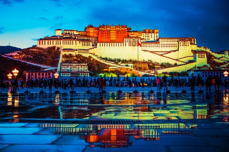 西藏拉萨-布达拉宫-色彩鲜艳-色彩-风景 图片素材