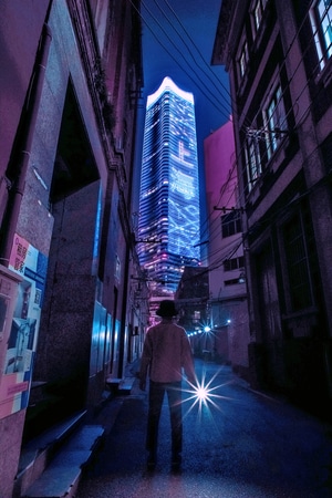 上海-富士-创意-旅行-街景 图片素材