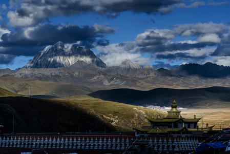 自驾路过塔公草原遇见雅拉雪山-自然-风景-风光-自然风光 图片素材