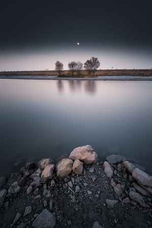 风景-旅行-夜景-滁河-河面 图片素材