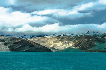 风光-山脉-喀什-白沙河-湖 图片素材