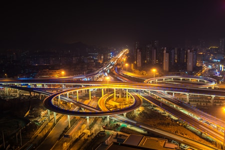 色彩-风光-济南-夜景-立交桥 图片素材