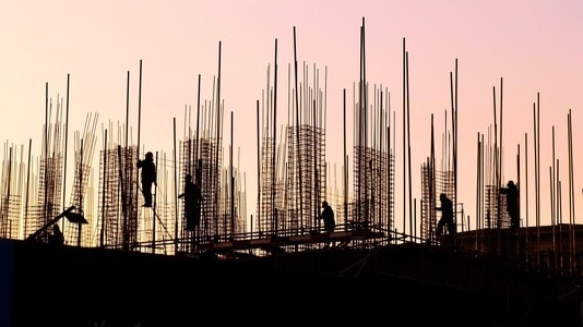 建筑-剪影-工人-建筑工地-工人 图片素材
