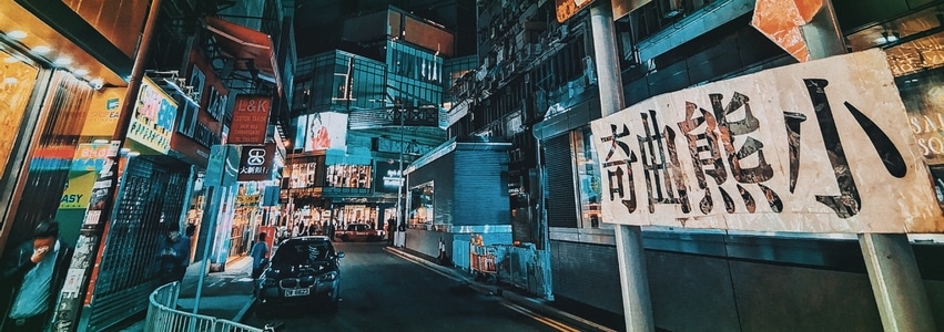 城市-系列-房屋-道路-行人 图片素材