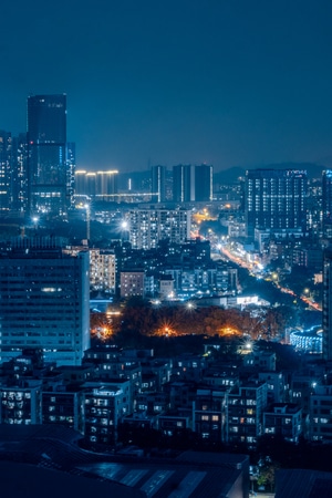 深圳-一毛-爬楼-夜景-色彩 图片素材