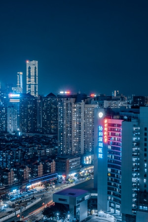深圳-一毛-爬楼-夜景-色彩 图片素材