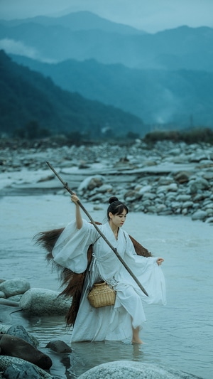 唯美-秋日物语-人像写真-古风-摄影师不可说 图片素材