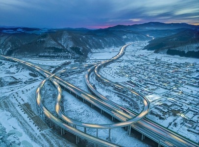 白山市-风光-桥-桥梁-立交桥 图片素材