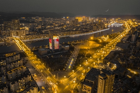 夜色-美好的家-风光-我要上封面-白山市 图片素材