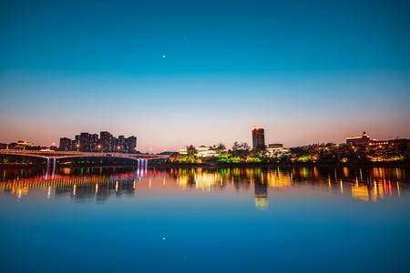 我要上封面-湖-湖泊-湖面-夜景 图片素材