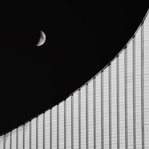 手机摄影-huawei-黑白线条-月亮-夜晚 图片素材