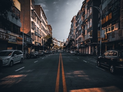 手机-城市道路-iphone-城市-建筑 图片素材