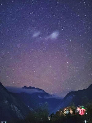 丹巴-中路藏寨-夜景-星空-自然 图片素材