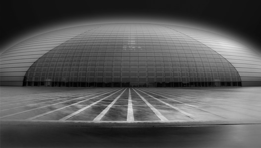 建筑-国家大剧院-黑白-风光-建筑 图片素材