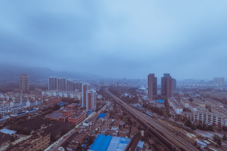 色彩-记录-爬楼-视角-城市 图片素材