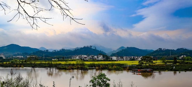 旅行-色彩-天空-光影-大河 图片素材