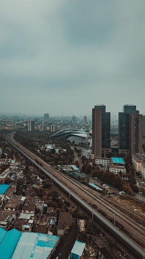 记录-爬楼-视角-城市-建筑 图片素材