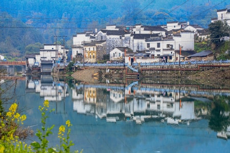 光影-色彩-倒影-建筑-大河 图片素材