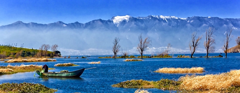 自然-冬日暖阳-风景-风光-湖 图片素材