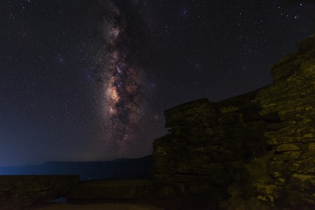 星空-银河-废墟-重庆-南川 图片素材