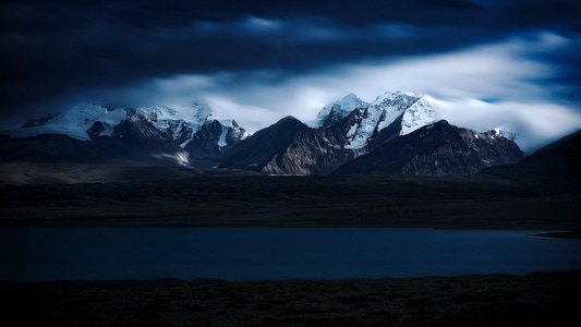 西藏-雪山-阿里地区-湖-高原 图片素材