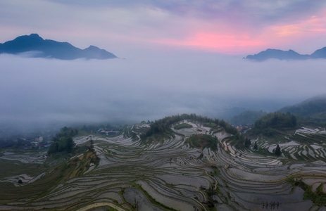丽水市-航拍-风光￼-日出-风景 图片素材