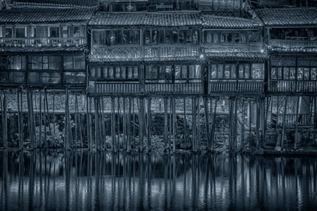 凤凰古城-湘西土家族苗族自治州-凤凰古城-古建筑-房屋 图片素材