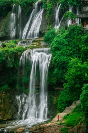 瀑布￼-芙蓉镇￼-风光-风景-芙蓉镇 图片素材
