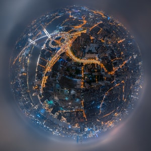 户外-南浦大桥-夜景-航拍-城市 图片素材