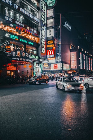 人像-广州-街景-潮流摄影-夜景 图片素材