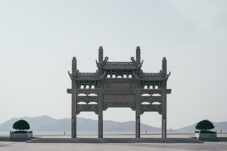 宁波-光影-韩岭-韩岭-牌坊 图片素材