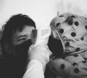 口罩-防疫-人像-人文-小孩 图片素材