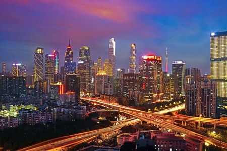城市-广州-中央商务区-车水马龙-城市 图片素材