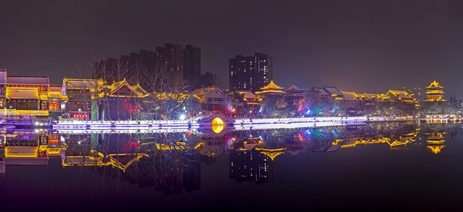 疫情防控中的新年-盛世华年-美景-你好2020-风景 图片素材