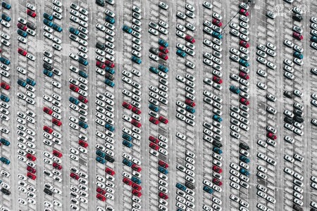 重庆-城市-摄影-线条-停车场 图片素材