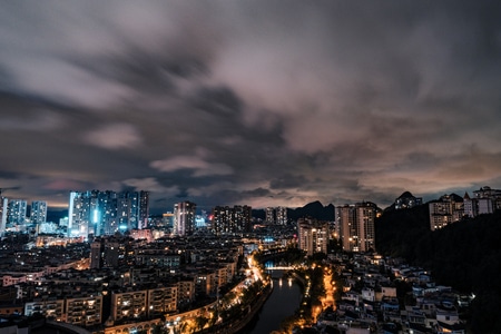 夜色-都市风光-都市夜景-城市夜景-贵州 图片素材