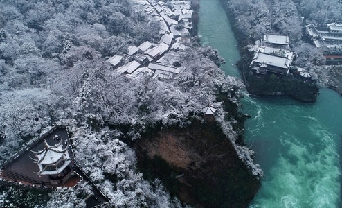 旅行、风光、人文-航拍风光-风景-河-河流 图片素材