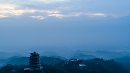 你好2020-航拍风光-看你的城市-旅行、风光、人文-冬日暖阳 图片素材