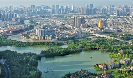 旅行、风光、人文-航拍风光-城市-城市风光-高楼 图片素材