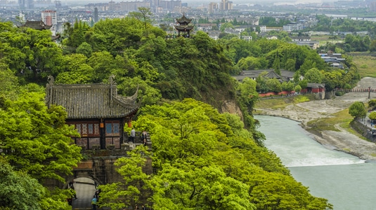 成都市-航拍风光-看你的城市-旅行、风光、人文-风光 图片素材