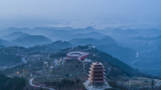 你好2020-航拍风光-看你的城市-旅行、风光、人文-冬日暖阳 图片素材