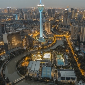 70周年风光-看你的城市-航拍风光-旅行、风光、人文-城市 图片素材