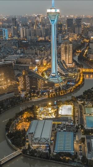 70周年风光-看你的城市-航拍风光-旅行、风光、人文-城市 图片素材